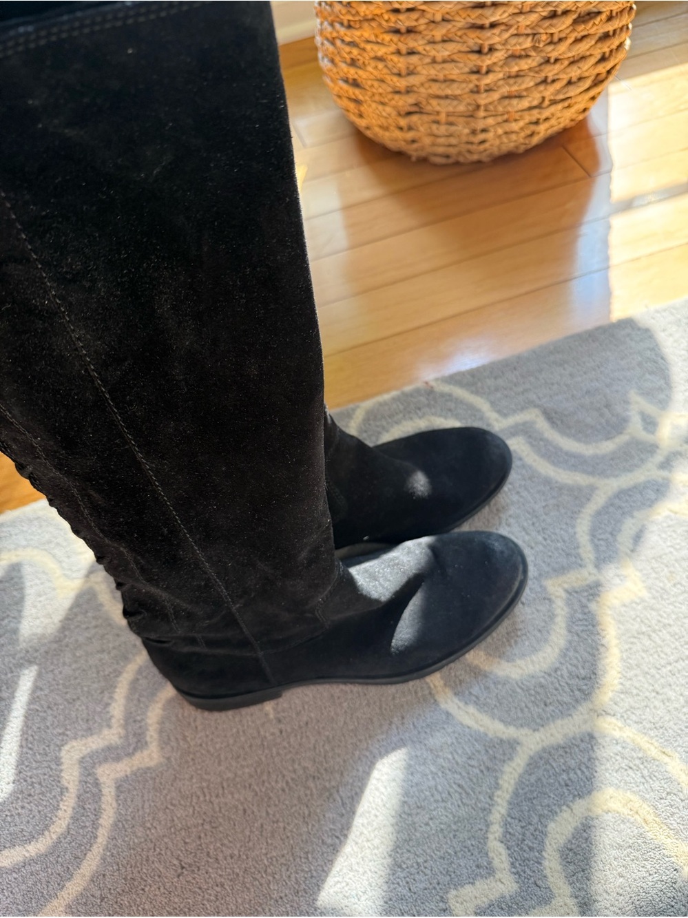 Sofft Black Over-the-Knee Suede Boots